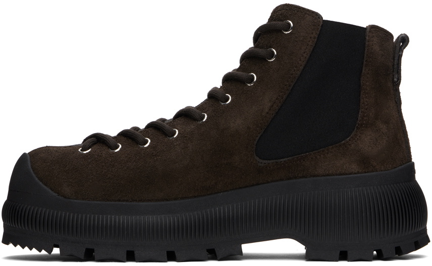 Jil Sander Brown Ankle Chelsea Boots