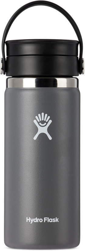 Photo: Hydro Flask Gray Wide Mouth Insulated Bottle, 16 oz