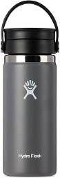 Hydro Flask Gray Wide Mouth Insulated Bottle, 16 oz