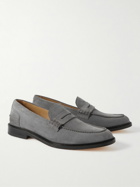 VINNY's - Townee Suede Penny Loafers - Gray