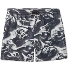 McQ Alexander McQueen - Wide-Leg Printed Jersey Shorts - Black