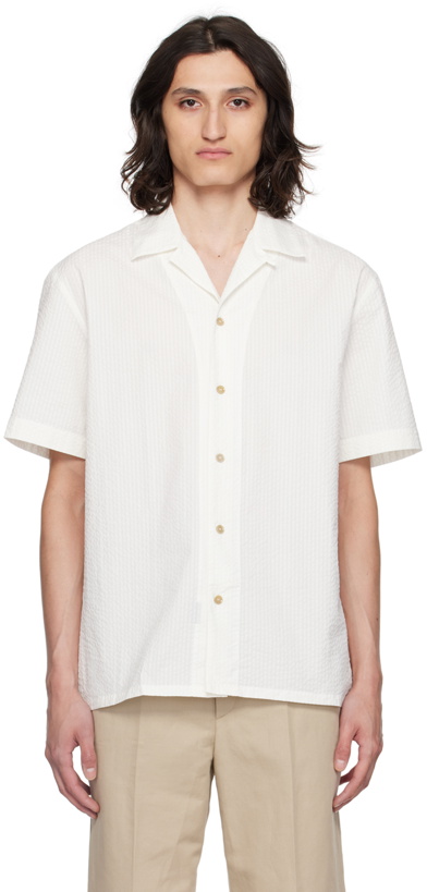 Photo: Brioni Off-White Relaxed Shirt