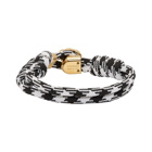 Versace Black and White Rope Bracelet