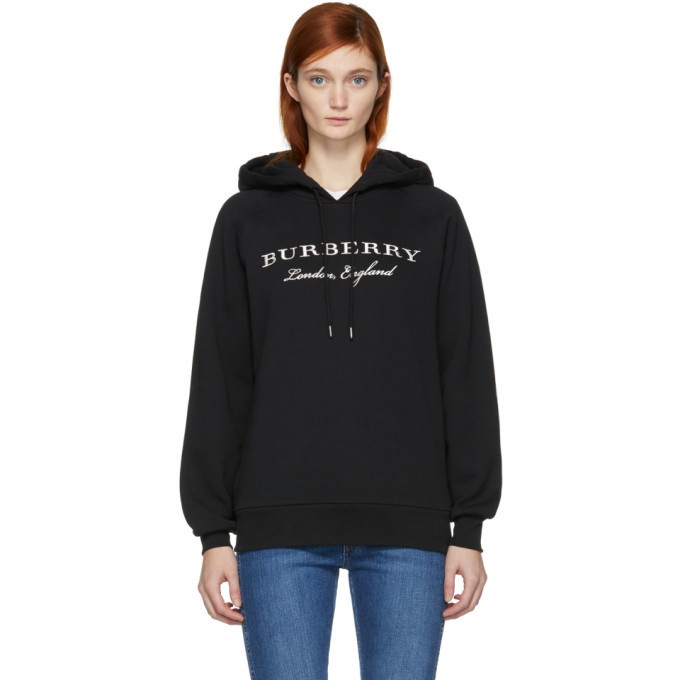 Photo: Burberry Black Slogan Logo Hoodie