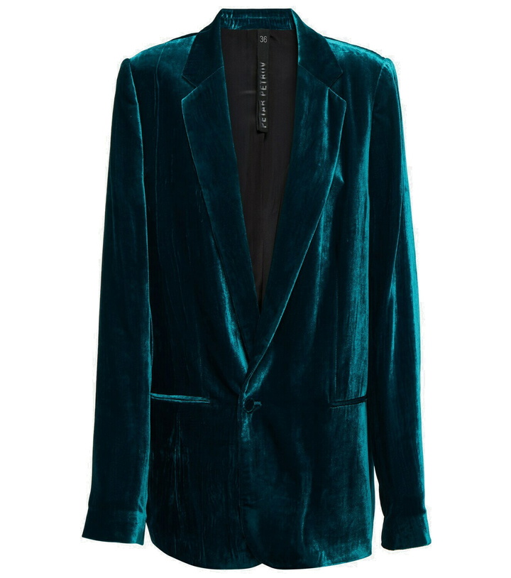 Photo: Petar Petrov Ioan single-breasted velvet blazer