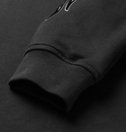 McQ Alexander McQueen - Printed Flocked Loopback Cotton-Jersey Hoodie - Men - Black