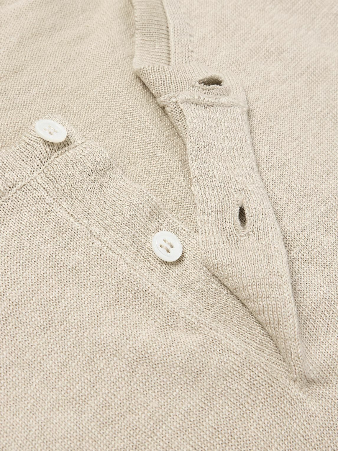 Anderson & Sheppard - Linen Henley T-Shirt - Neutrals