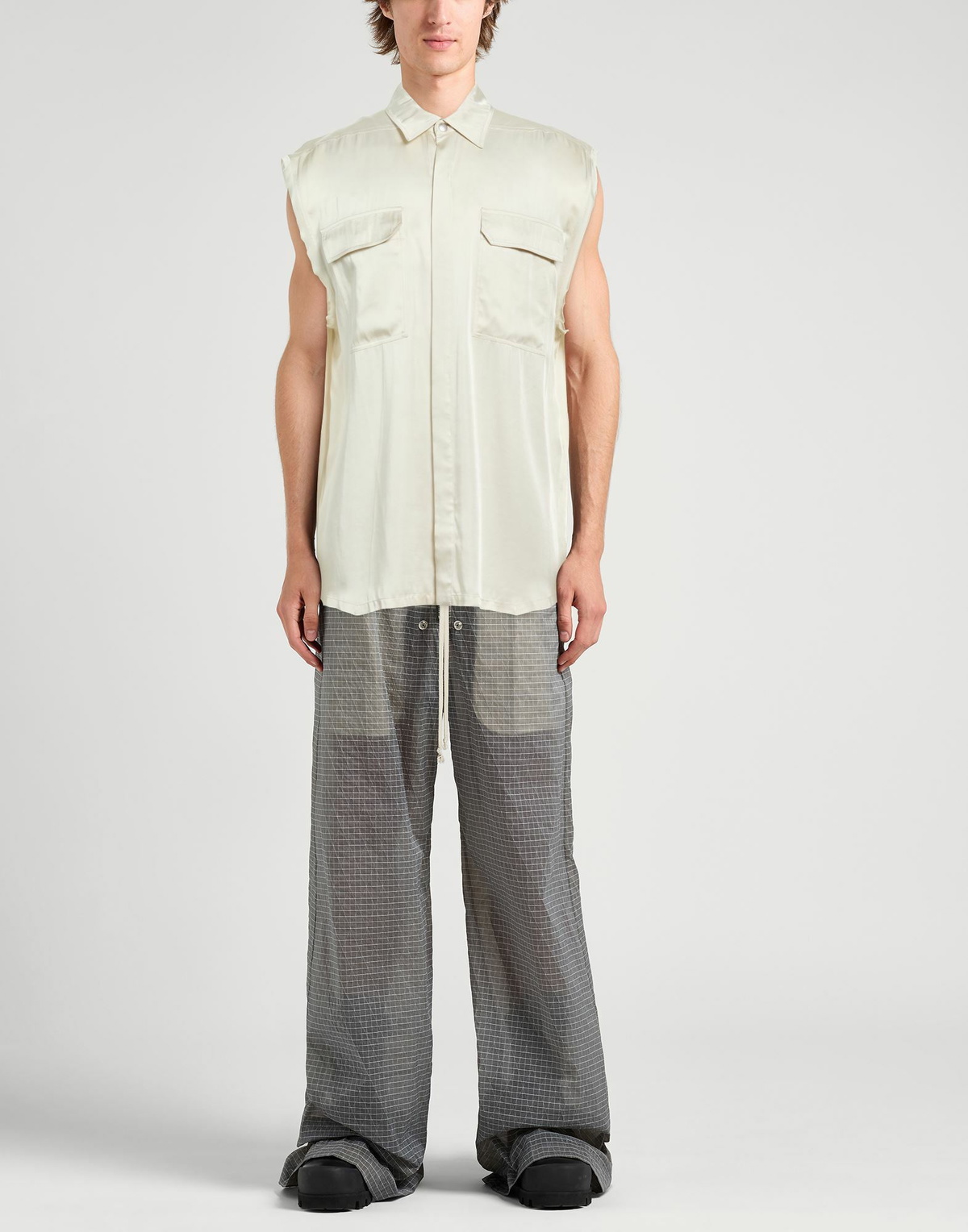 Rick Owens Mens Shirt Cream