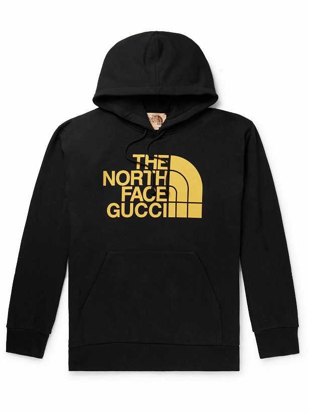 Photo: GUCCI - The North Face Logo-Print Cotton-Jersey Hoodie - Black