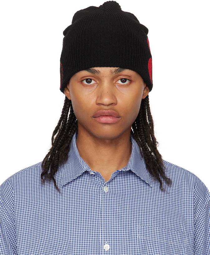 Photo: UNDERCOVER Black Embroidered Beanie