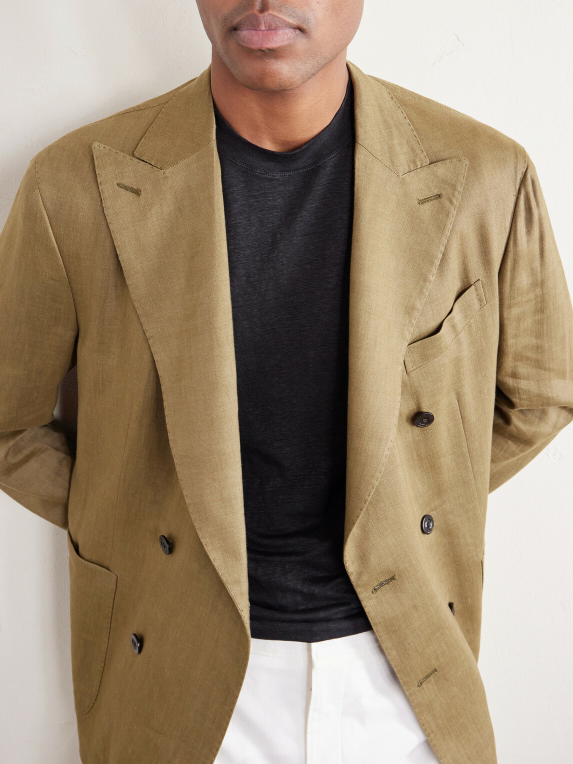 Thom Sweeney - Linen T-Shirt - Black