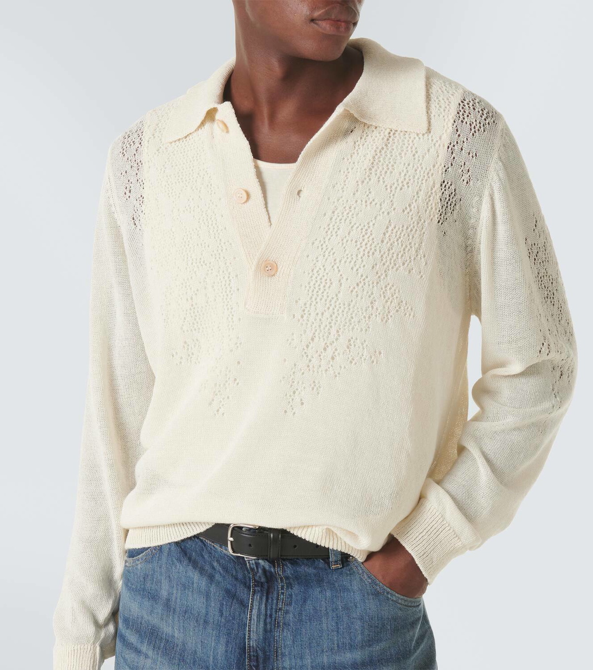 Our Legacy Big Piquet wool-blend polo sweater Our Legacy