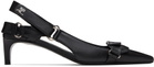 Courrèges Black Racer Slingback Heels