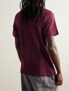 Nike - Logo-Embroidered Cotton-Jersey T-Shirt - Burgundy