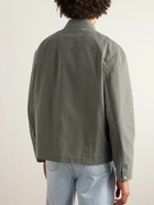 FRAME - Washed Cotton-Canvas Trucker Jacket - Green