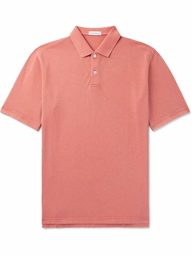 Photo: Peter Millar - Sunrise Garment-Dyed Cotton-Piqué Polo Shirt - Red