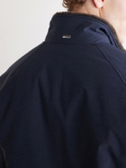 Herno - Faux Fur Trimmed Bomber Jacket - Blue