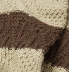 Thunders Love - Link Striped Egyptian Cotton-Blend Jacquard Socks - Brown