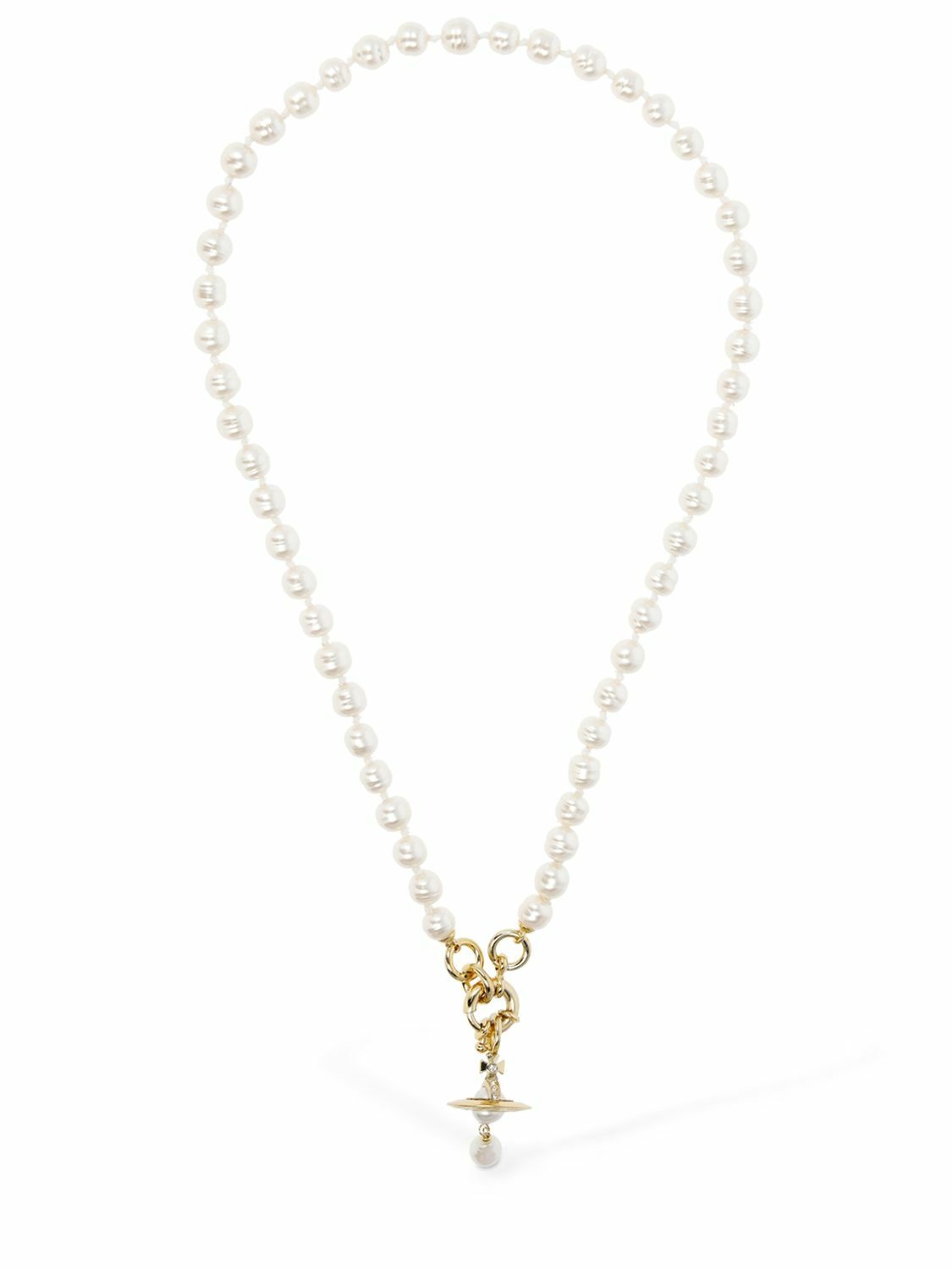 Vivienne Westwood Brooken pearl necklace Silver - Jewelry