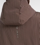 Loewe x On hooded striped puffer vest