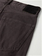 Visvim - Fluxus Slim-Fit Straight-Leg Garment-Dyed Cotton-Corduroy Trousers - Brown