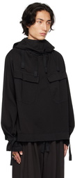 Dries Van Noten Black Hooded Jacket