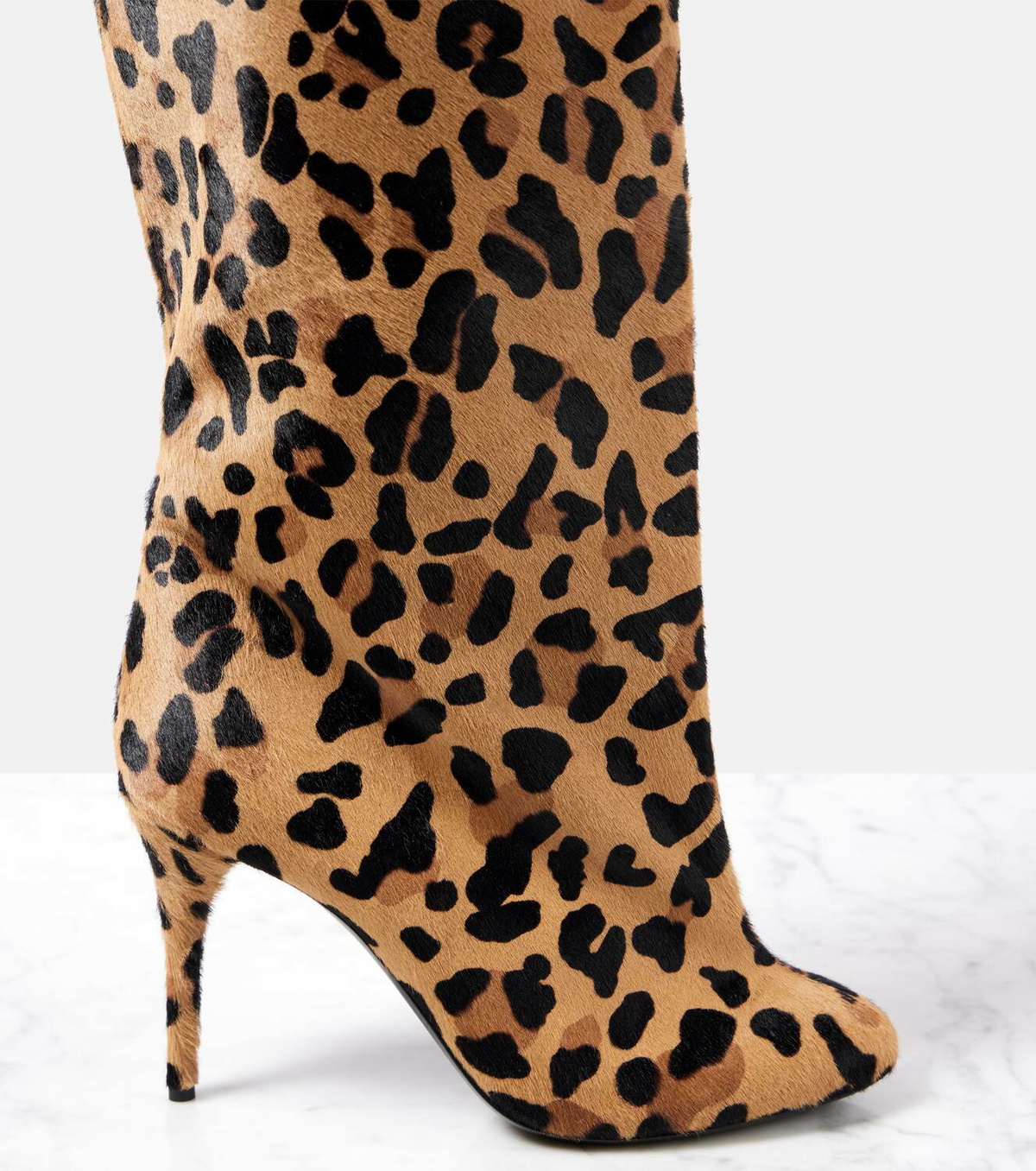 Alaïa Leopard-print calf hair over-the-knee boots