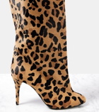 Alaïa Leopard-print calf hair over-the-knee boots