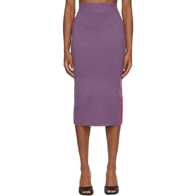 Photo: Victor Glemaud Purple and Red Colorblock Skirt