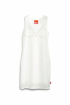 Diesel Mini tank dress with devoré lace effect - Dresses Womens in White