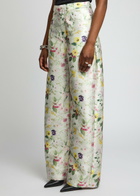 Marques' Almeida Floral-print Wide-leg Satin-twill Trousers Multicoloured