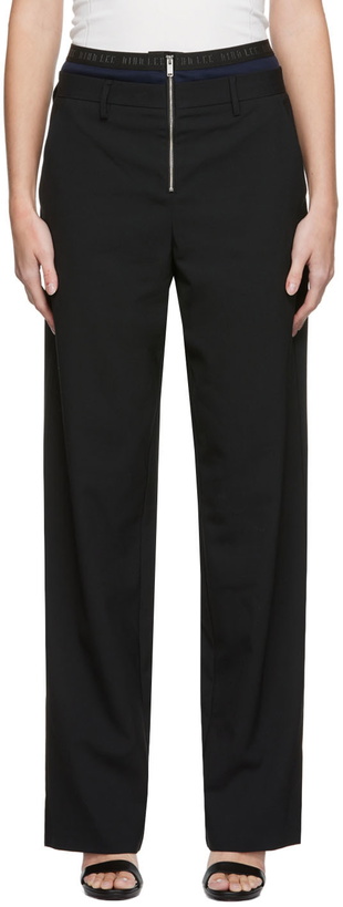 Photo: Dion Lee SSENSE EXCLUSIVE Black Layered Trousers