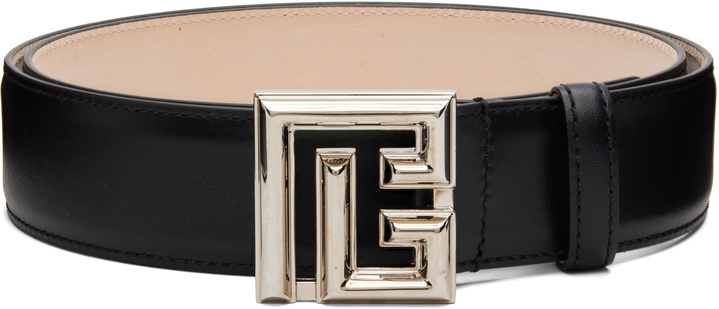 Photo: Balmain Black Leather P Belt