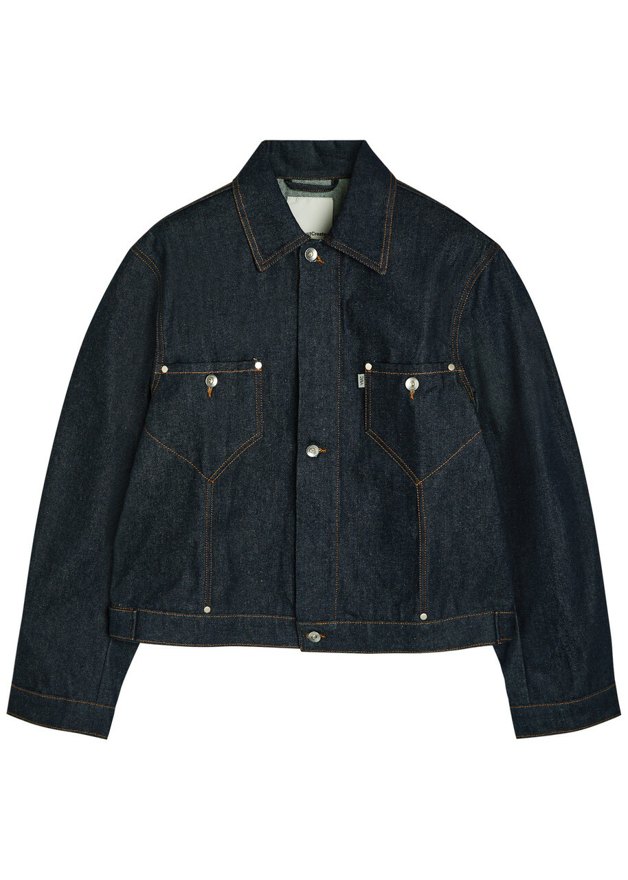 Ymc Raw Panelled Denim Jacket Indigo