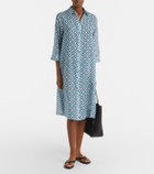 Max Mara Steppa printed cotton and silk midi dress
