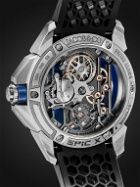 Jacob & Co. - Epic X Limited Edition Hand-Wound Skeleton Chronograph 44mm Stainless Steel, Rubber and Diamond Watch, Ref. No. EX120.10.AB.AB.ABRUA