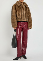 Stand Studio Lena Quilted Faux fur Jacket Brown