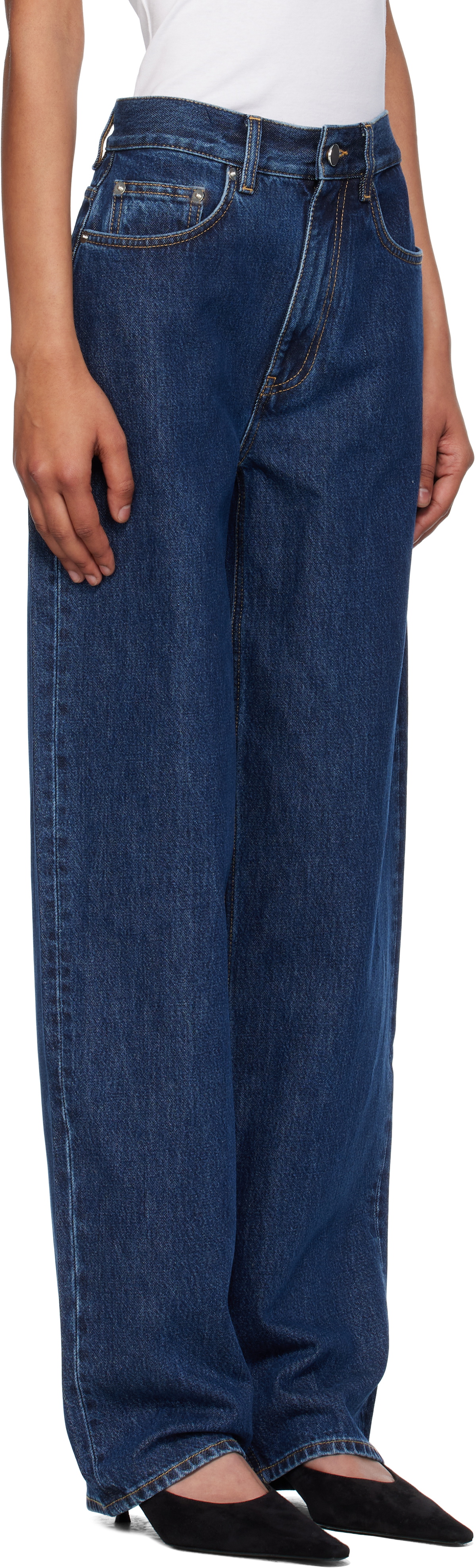 Loulou de Saison Blue Samur LDS Straight Leg Jeans
