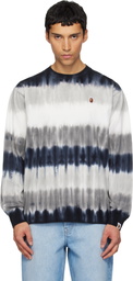 BAPE Black & White Drip Stripe LS T-shirt