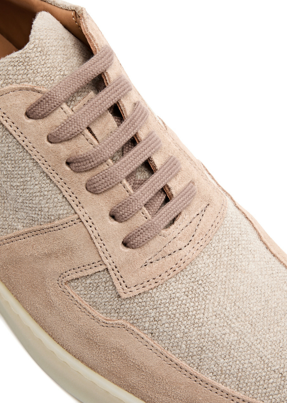 Aurélien Bayside Panelled Canvas Sneakers Beige