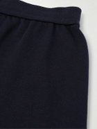 The Row - Eston Wide-Leg Cotton-Jersey Shorts - Blue
