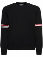 THOM BROWNE - Milano Stitch Crewneck Cotton Sweater