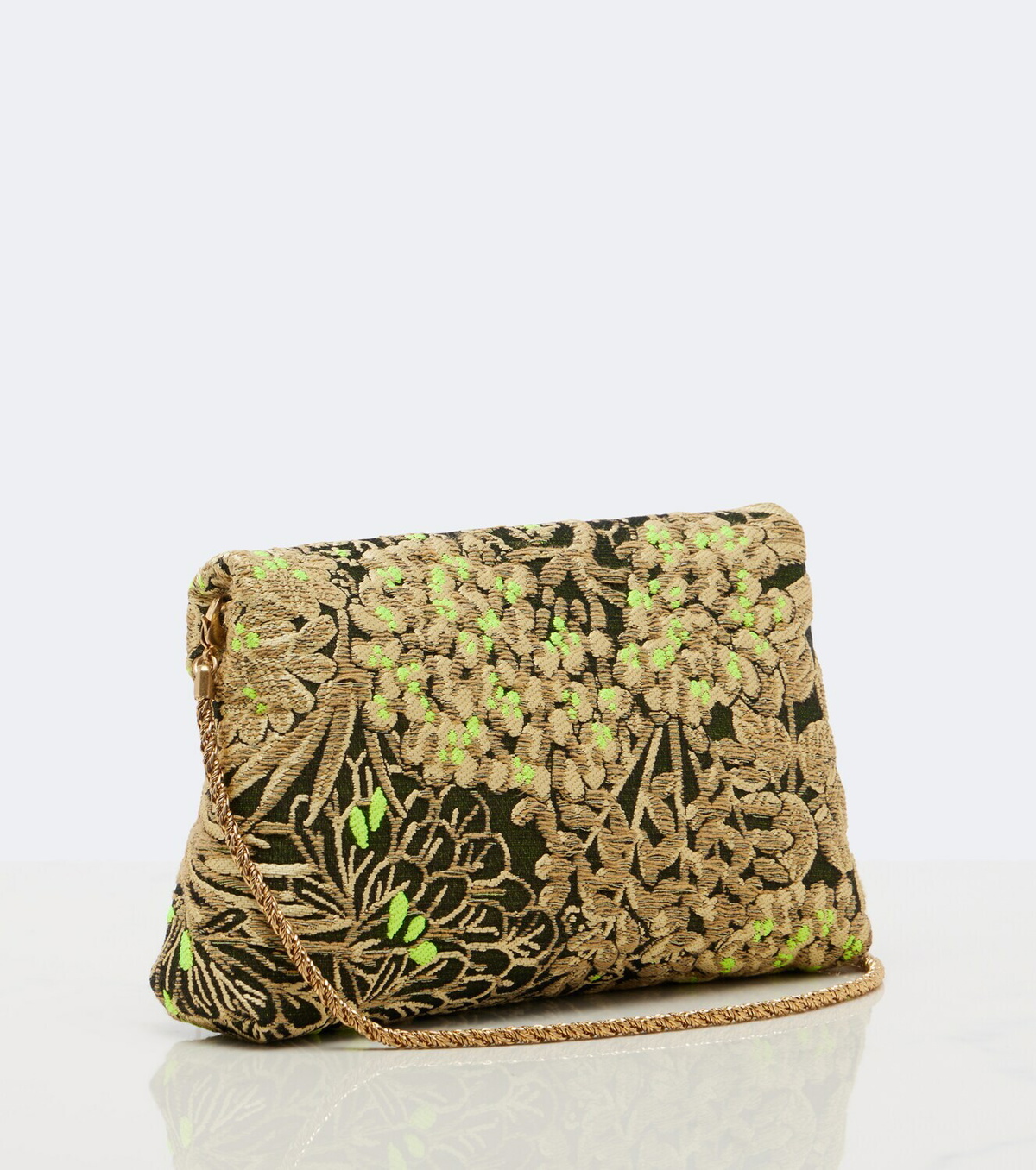 Dries Van Noten Small floral jacquard clutch