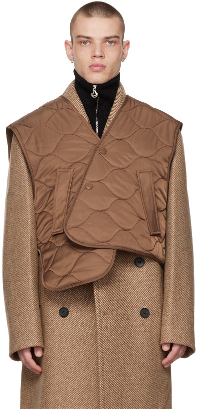 Photo: Solid Homme Brown Quilted Vest