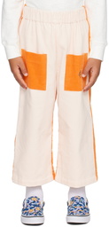 The Animals Observatory Kids Orange & Beige Emu Trousers
