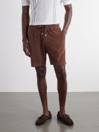 Orlebar Brown - Marling Solid Cotton Organic Terry Shorts - Brown