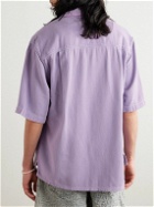 The Elder Statesman - Jupiter Cotton and Silk-Blend Twill Shirt - Purple