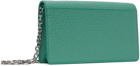 Maison Margiela Green Four Stitches Chain Wallet