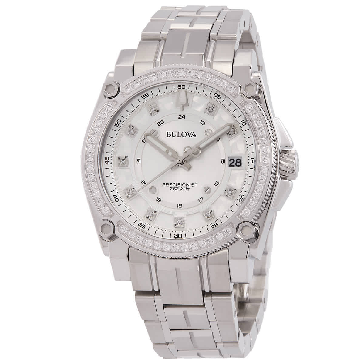 Bulova Icon Quartz Diamond Silver Dial Ladies Watch 96R226 Bulova