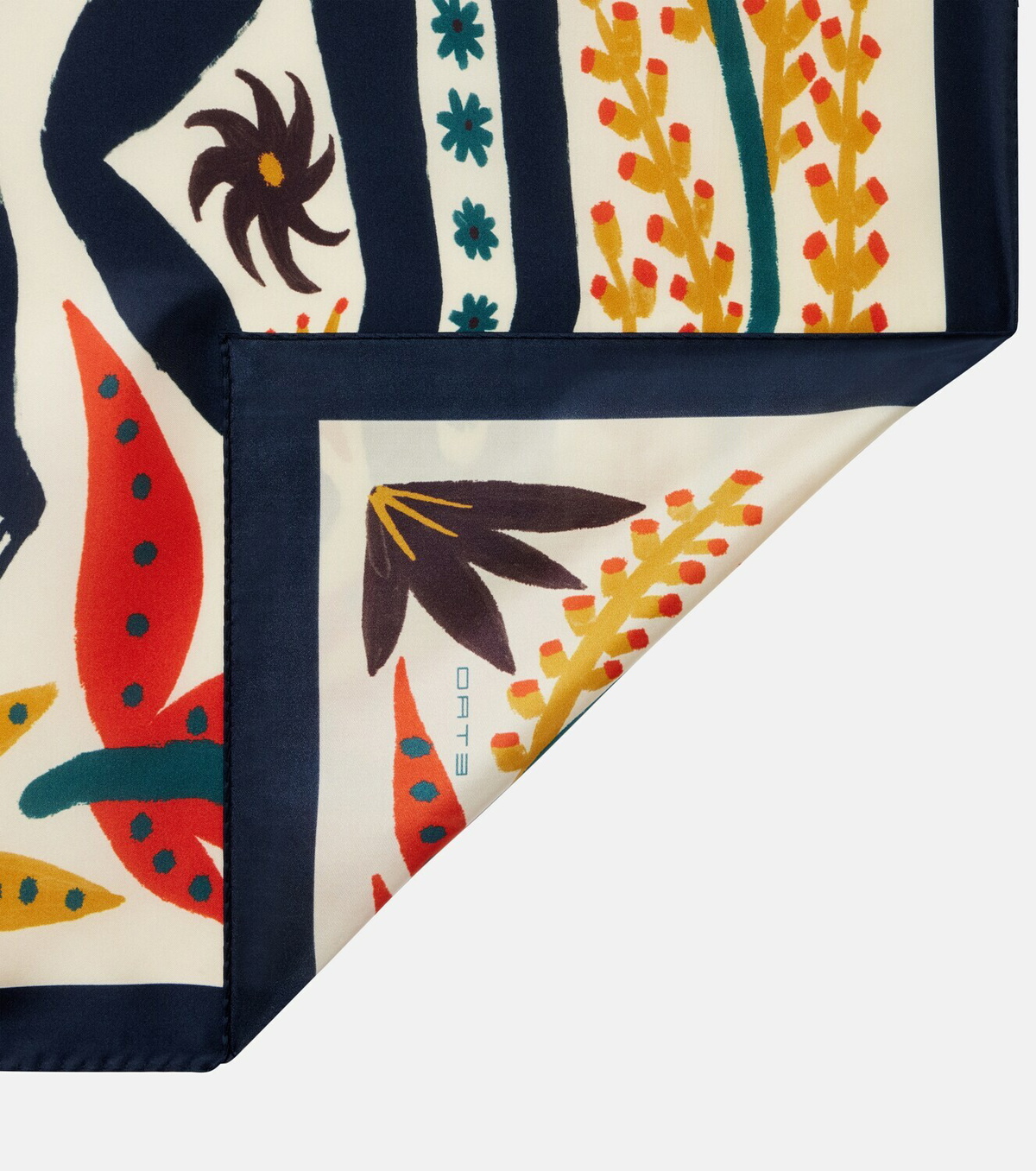 Etro Printed silk twill scarf
